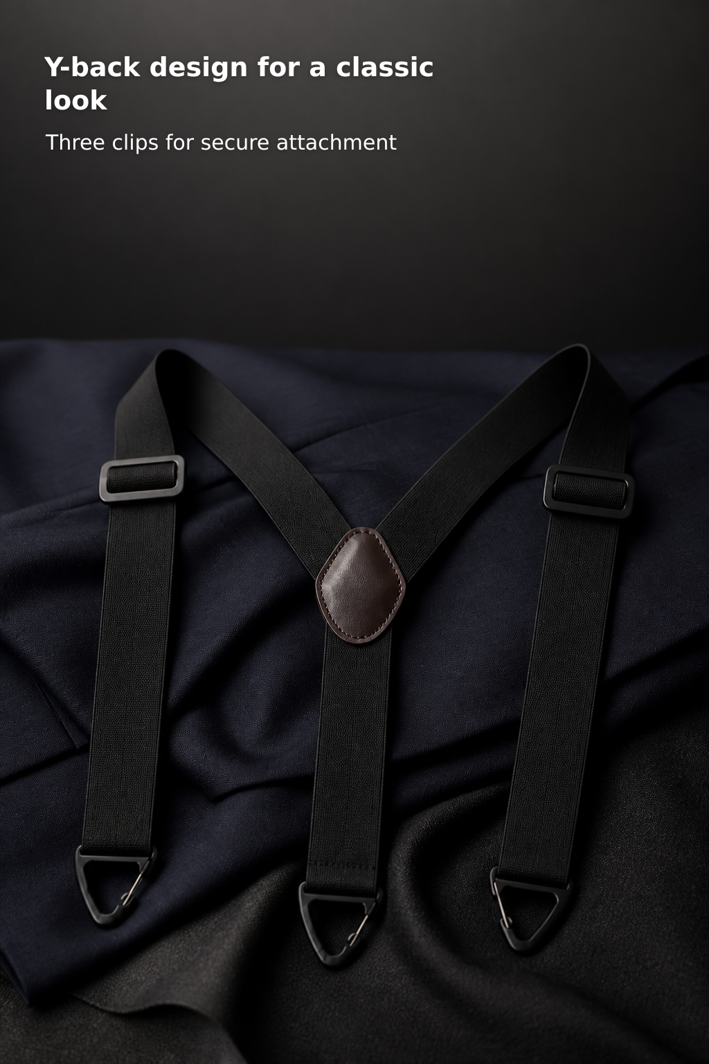 1.5-Inch Y-Back Suspenders with 3 Clips